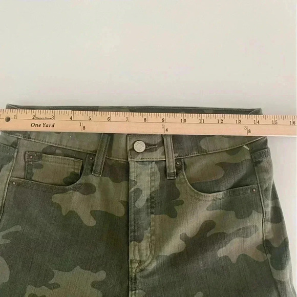 NWOT! Gap Womans True SKINNY Ankle HIGH RISE Jeans sz29 CAMO Denim Army Green 8 - Picture 8 of 9